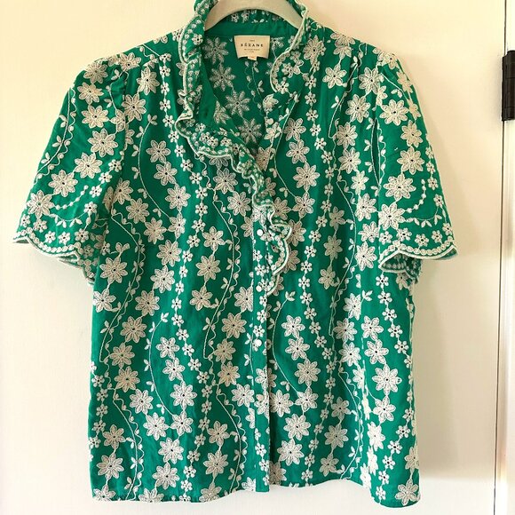EUC - Sezane Dalhia Shirt Size 42 (US 10) - Picture 1 of 6